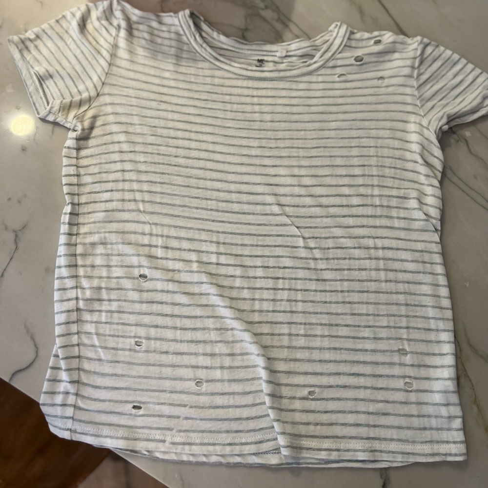 Pacsun Me To We distressed striped tee shirt sleeve size S